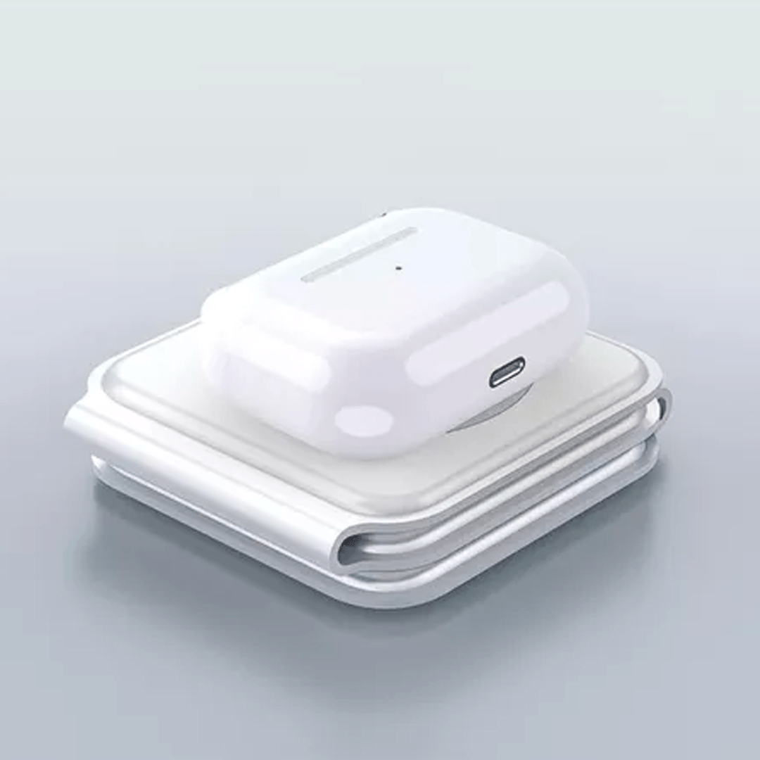 Base de Carga Inalámbrica Plegable 3 en 1 | Compatible con iPhone, Android, Apple Watch y AirPods - Zentral Market